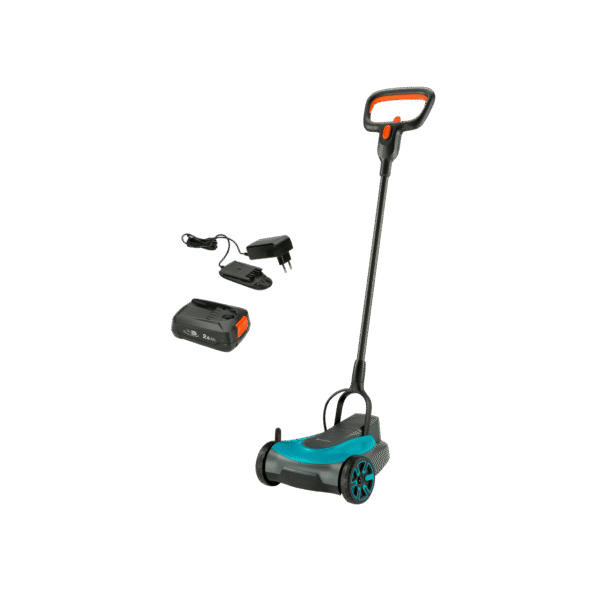 ბალახის საკრეჭი სახელურით ელემენტზე