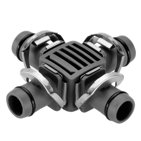 კონექტორი წვეთოვნის ოთხიანი კუთხე 13 მმ 1/2"